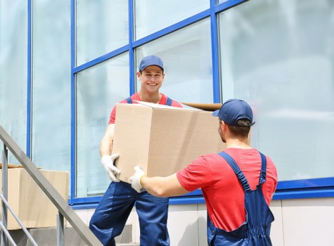 Preparing boxes and furniture for house removals in Battersea