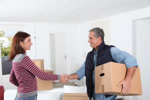 Local Battersea removals crew preparing for a house move near busy streets
