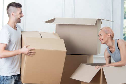 Careful loading of sofas and tables for local move